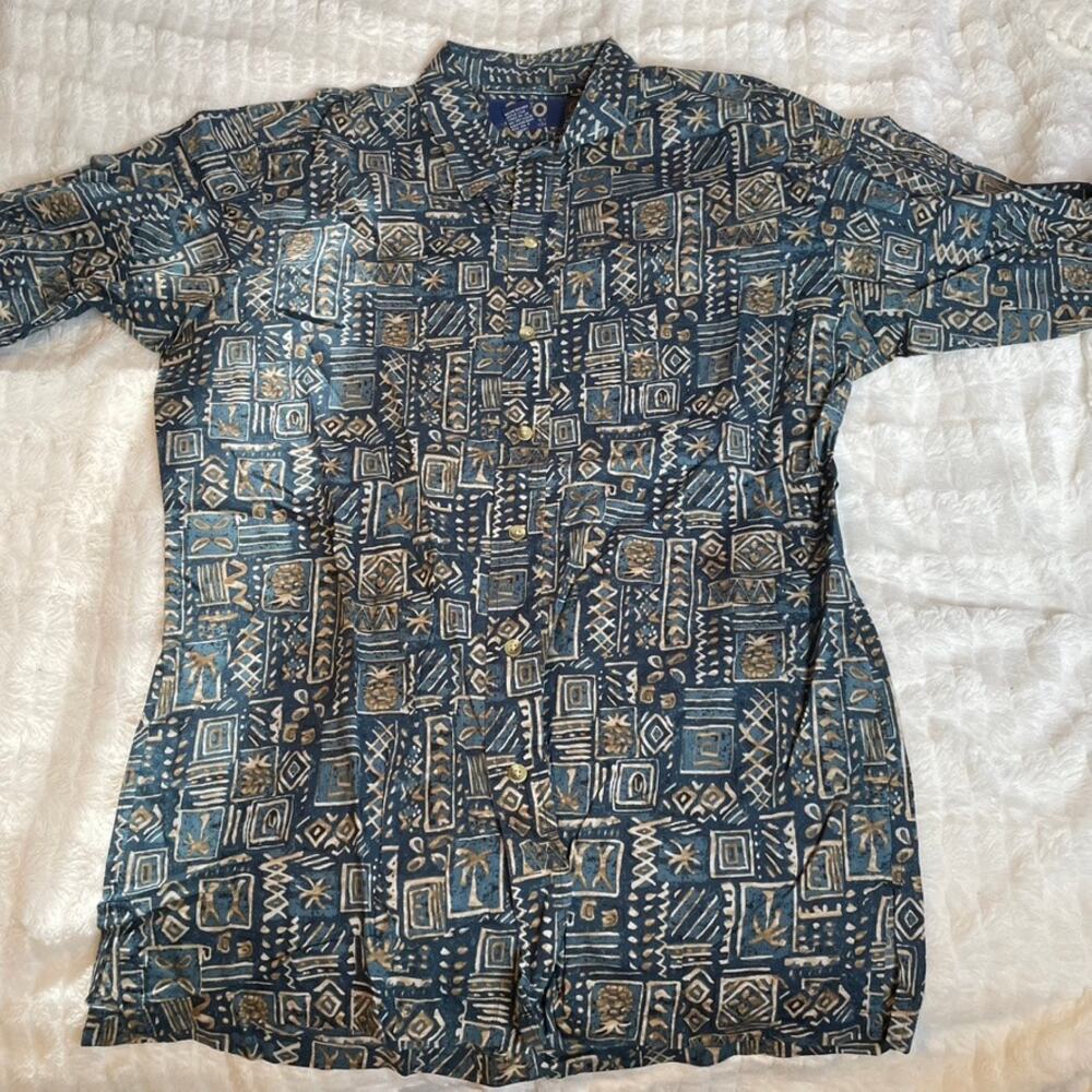 ONO‎ & COMPANY Mens Hawaiian Aloha Shirt Size Medium Tropical Print